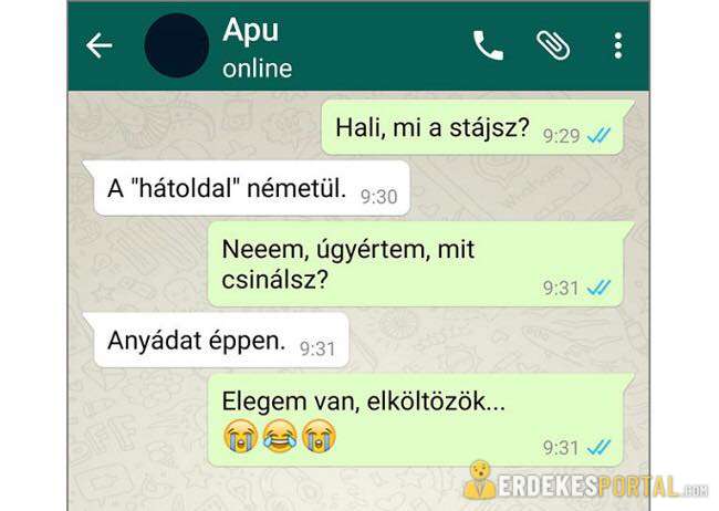 11 Vicces Sms Apa Fia Között Amit Nem Lehet Kibírni Nevetés Nélkül 3395